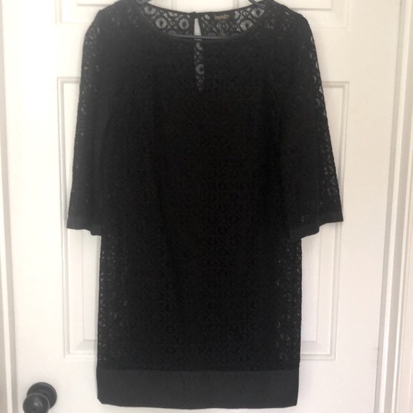 Laundry by Shelli Segal Black Lace Tunic Style Dress size 2 - Picture 3 of 12